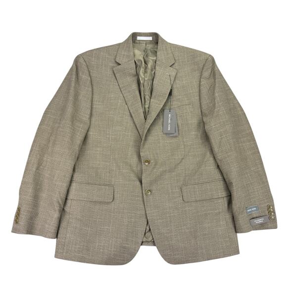 Michael Kors Mens Kent Classic Fit Stretch Sport Coat Tan Beige 42S - Picture 1 of 5